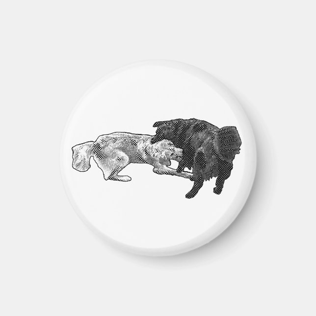 Prickig paus, lekfull magnet (Framsidan)