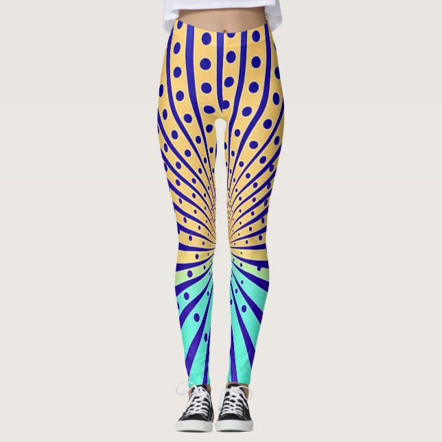 Prickig Strålande Rörelse Leggings (Framsida)