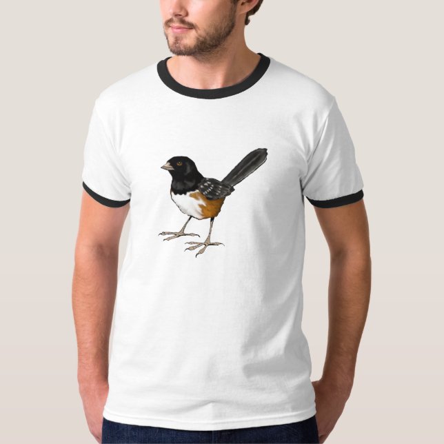 Prickig Towheefågel, original- konst, Tee (Framsida)