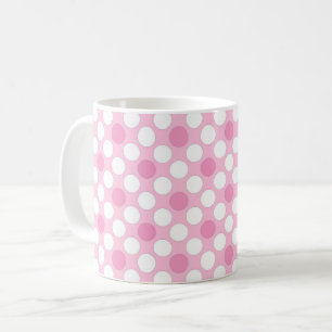 Prickig vit rosa retro kaffemugg