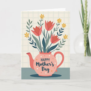 Prickiga Blommiga Teatids Kort