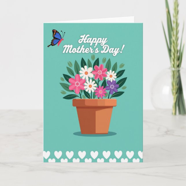 Prickiga blommor hyllningskort kort (Framsida)