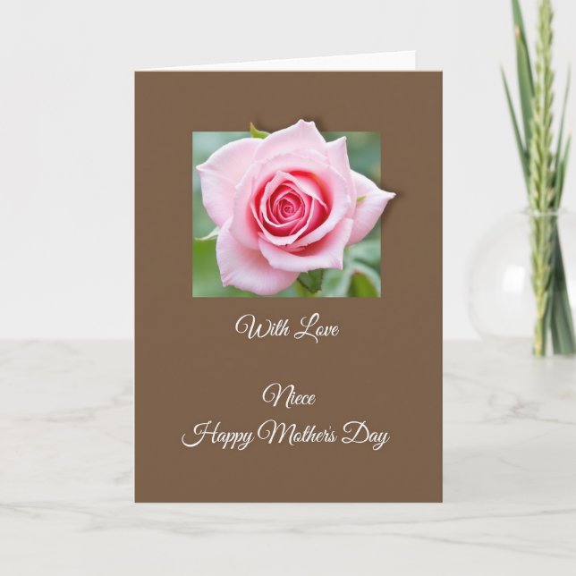 Prickiga Blommor Kärlek Morsdags Kort (Framsida)