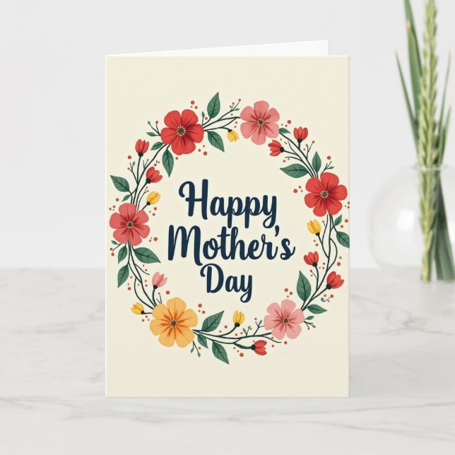 Prickiga Blommor Mors Kort (Framsida)