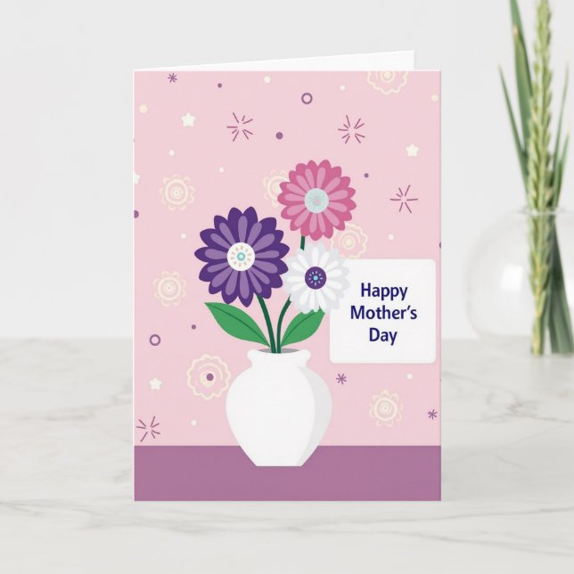 Prickiga Blommor Morsdags Kort (Framsida)