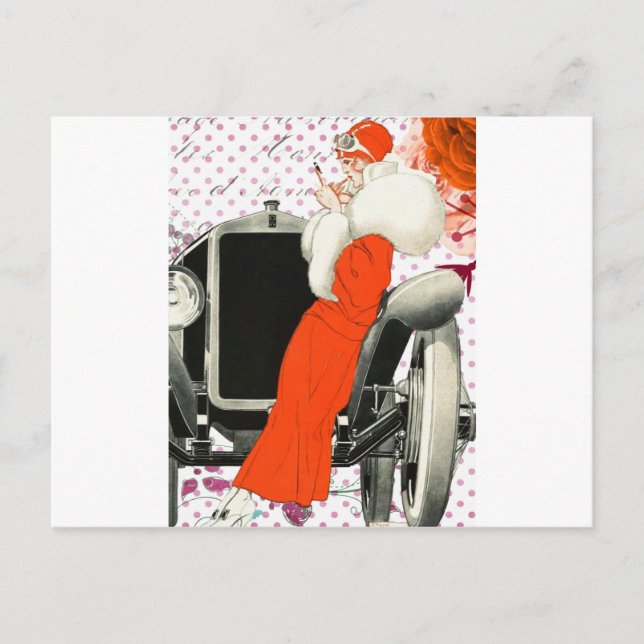 prickiga flapper vykort (Framsida)