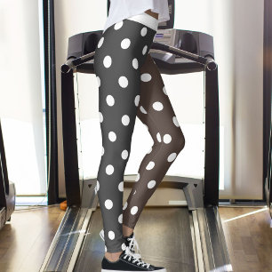 Prickiga grå bruna vita mönster Dam Yoga Leggings