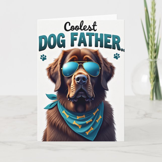 Prickiga Hund Med Solglasögon Kort (Framsida)