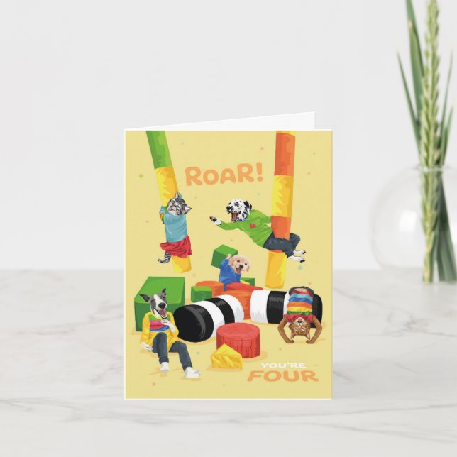 Prickiga Hundens Mjuklek Roar Du är Fyra Kort (Framsida)