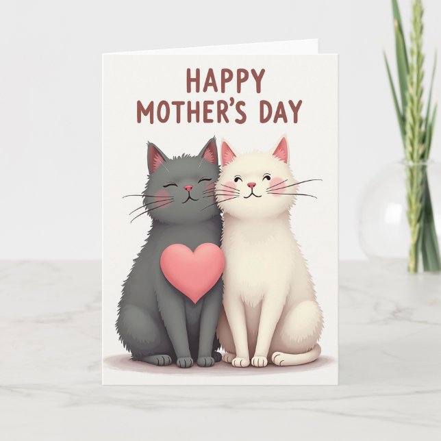 Prickiga Katter Morsdags Kort (Framsida)