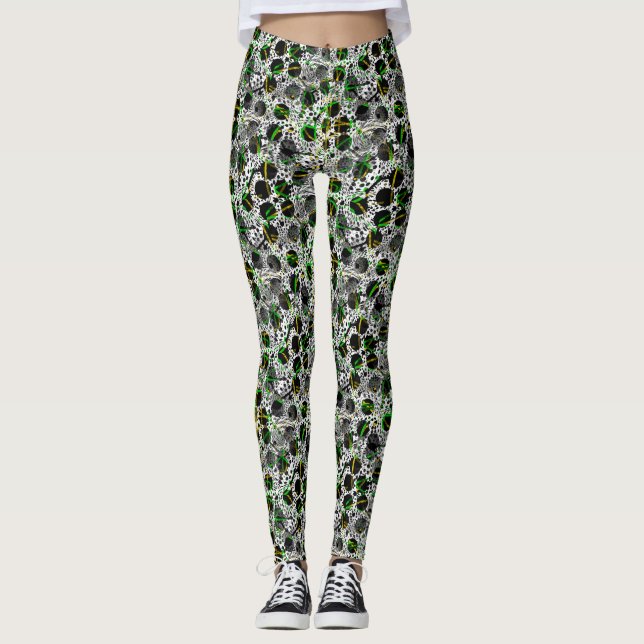 Prickiga Klottertryckta Leggings (Framsida)
