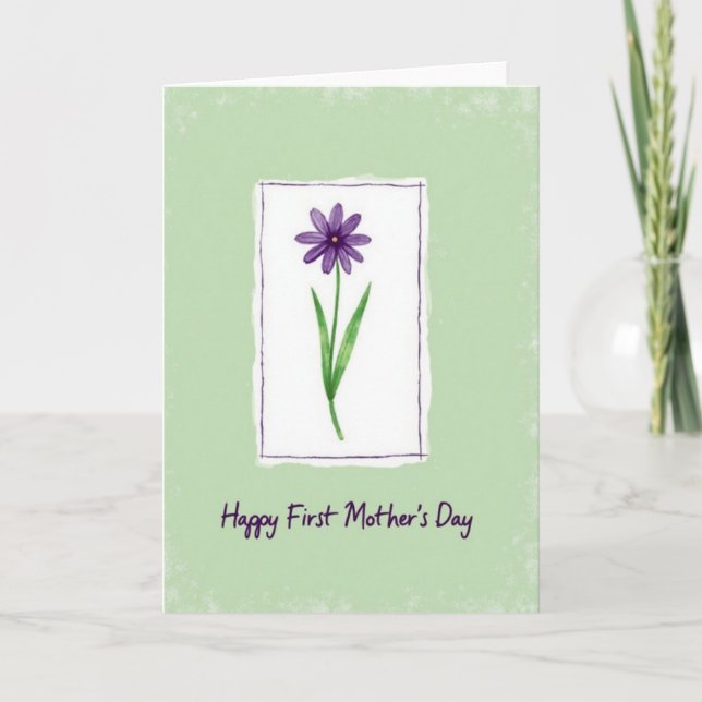 Prickigt blomster Mönsterkort Kort (Framsida)