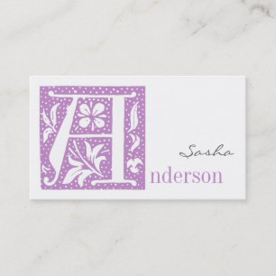 Prickigt brev Monogrammed visitkortar Visitkort
