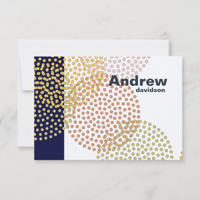 Prickigt cirklar personlig noterar tack kort (Framsida)