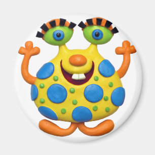 Prickigt gult monster magnet
