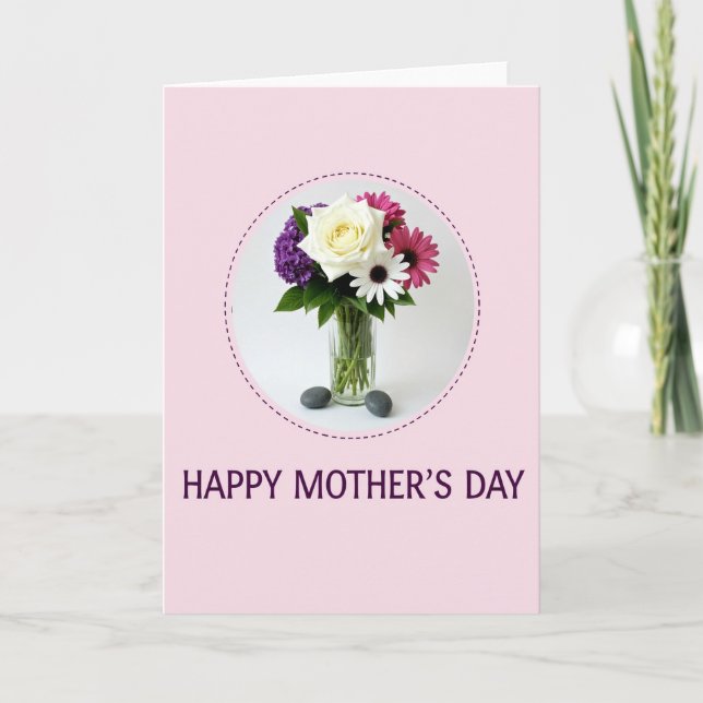Prickigt kantad blomsterkort kort (Framsida)