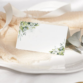 Prickkort i bröllop i Eucalyptus Placeringskort