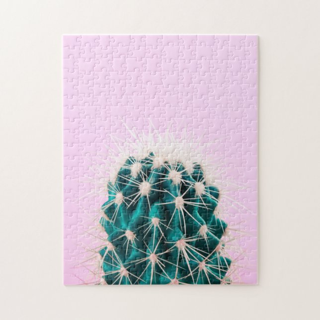 Prickley kaktus på rosor pussel (Vertikal)
