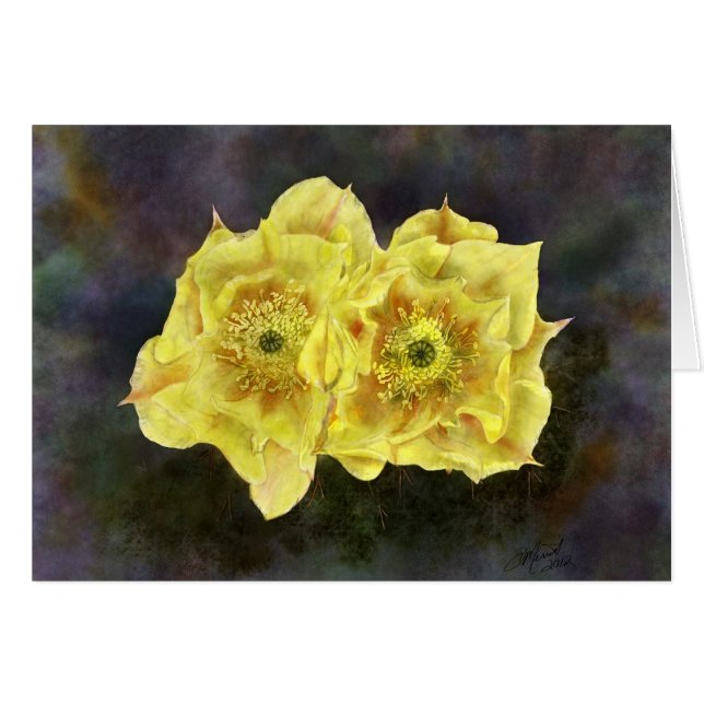 Prickley Pear Flowers OBS Kort (Framsidan Horizontal)