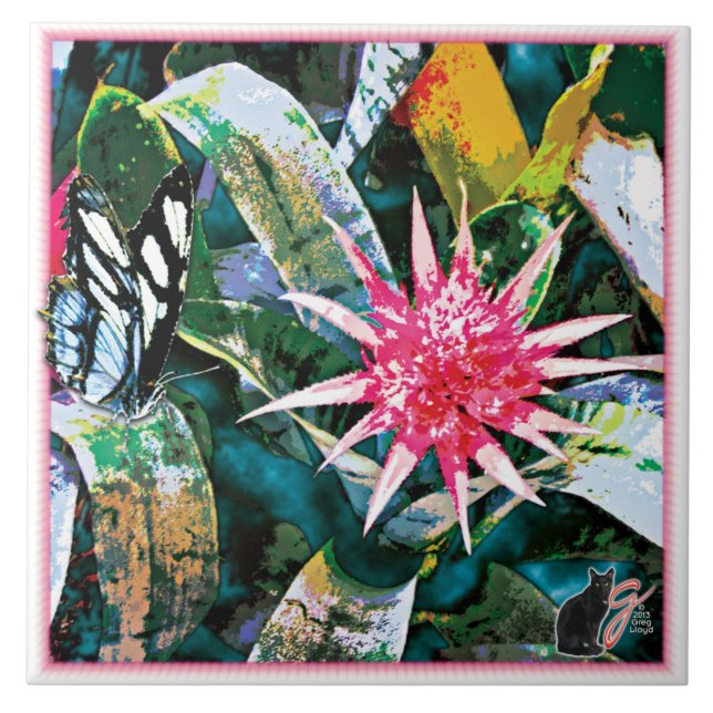 Prickly Bromie Ceramic Tile Kakelplatta (Framsidan)