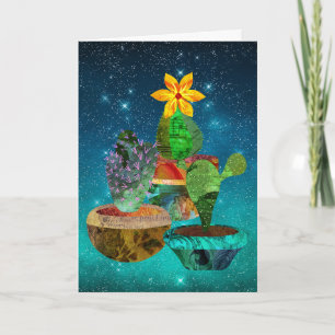 Prickly Cactus Starry Himmel Apology Kort