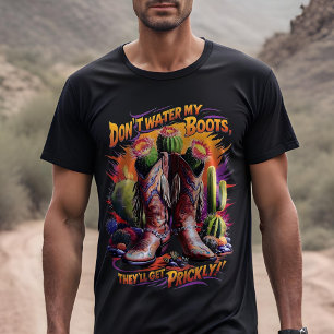 Prickly Cowboy Boots - Desert Bloom T Shirt