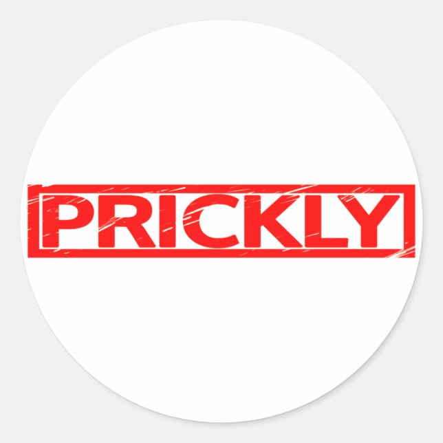 Prickly Frimärke Runt Klistermärke (Framsida)