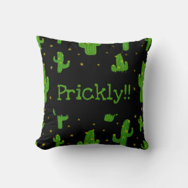 Prickly Funny Quote Grönt Cactus Plant Anpassnings Kudde