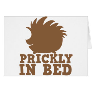 prickly i säng hälsningskort