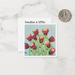 Prickly Päron Kaktus Anteckningskort