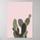 Prickly Pear Cactus och Rosa Poster
