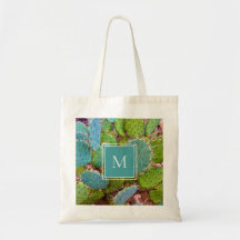 Prickly Pear Cactus Trendig Desert Monogram