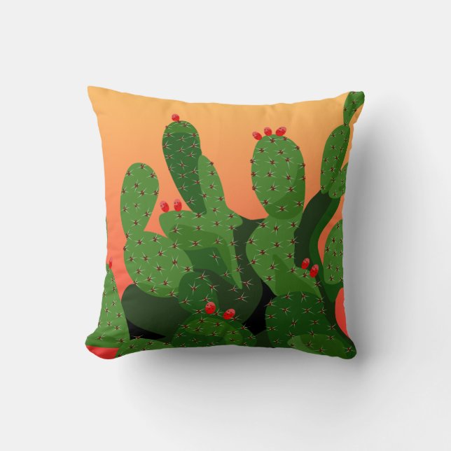 Prickly Pear Sunset Pillow Kudde (Framsida)