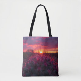 Prickly Pear Sunset Tote Bag - Southwestern Style Tygkasse