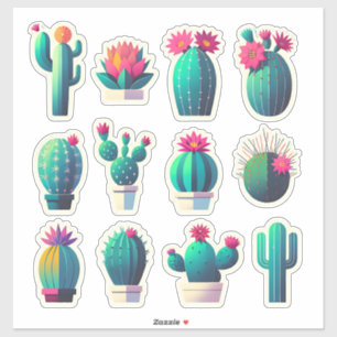 "Prickly & Söt - Cactus Collection" Klistermärken