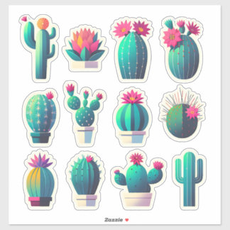 "Prickly & Söt - Cactus Collection" Klistermärken