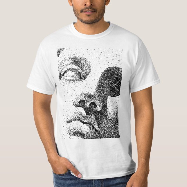 Prickmatris-konst: Klassiskt marmorgesicht -> Pric T Shirt (Framsida)