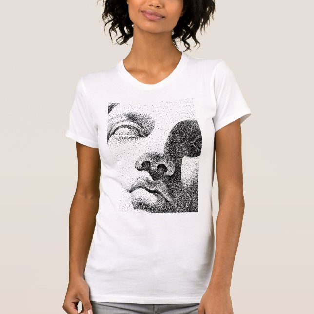 Prickmatris-konst: Klassiskt marmorgesicht -> Pric T Shirt (Framsida)