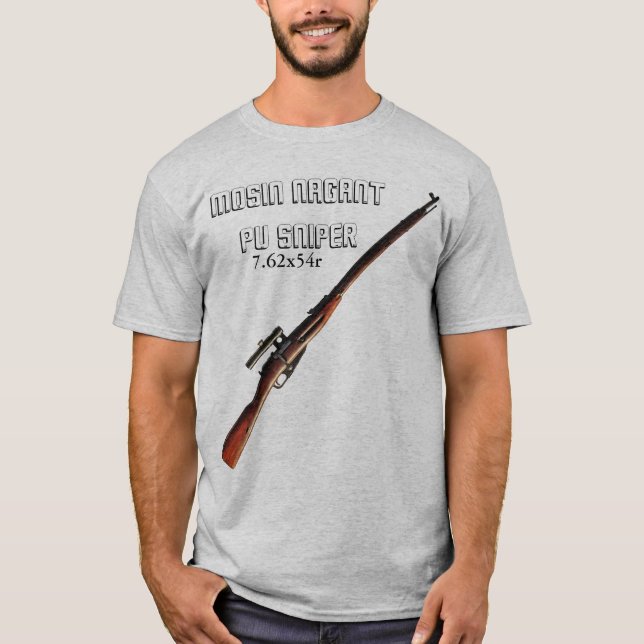 Prickskytt för T-tröja WW2 för Mosin Nagant T-shirt (Framsida)