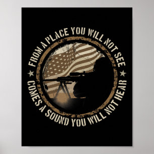 Prickskytte Militär Sharpshooter Usa Du Kommer Int Poster