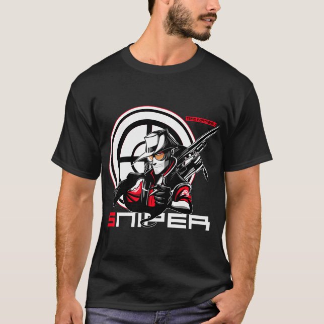 Prickskytte rolig tjej t shirt (Framsida)