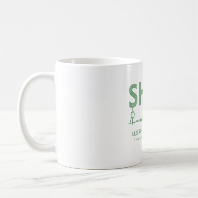 Prickskyttegevär 7.62 M82 Militär styrka Kaffemugg (Vänster)