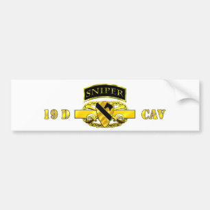 Prickskyttfliken 19D Cav spanar 1st Cav Bildekal