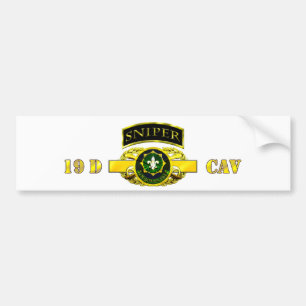 Prickskyttfliken 19D Cav spanar 2nd Cav Reg Bildekal