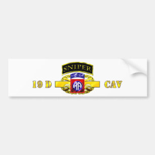 Prickskyttfliken 19D Cav spanar 82nd Bildekal