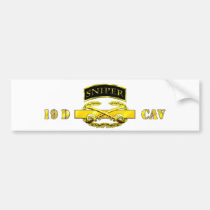 Prickskyttfliken 19D Cav spanar Bildekal