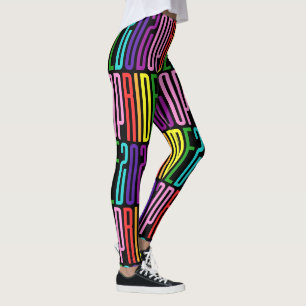Pride 2020 Original 8 Rand HBT-regnbågstext Leggings