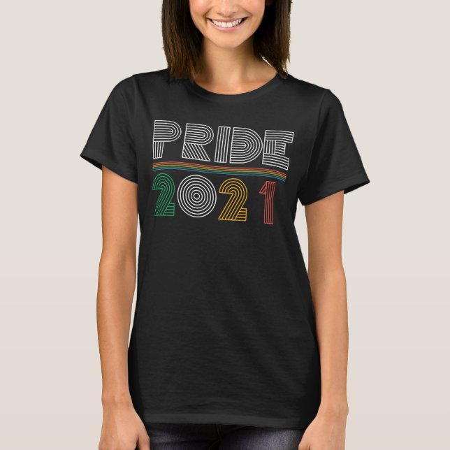 PRIDE 2021 HGBTQIA+ Gay Lesbisk CSD PRIDE 2021 T Shirt (Framsida)