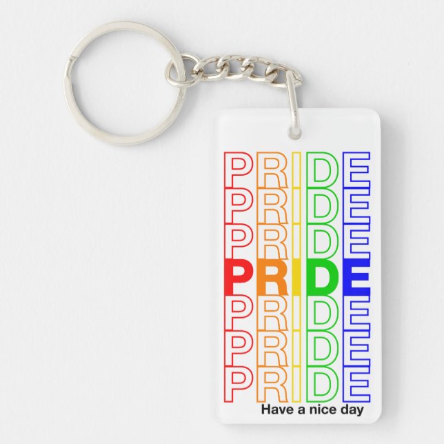 Pride-akrylisk nyckelkedja (Framsidan)