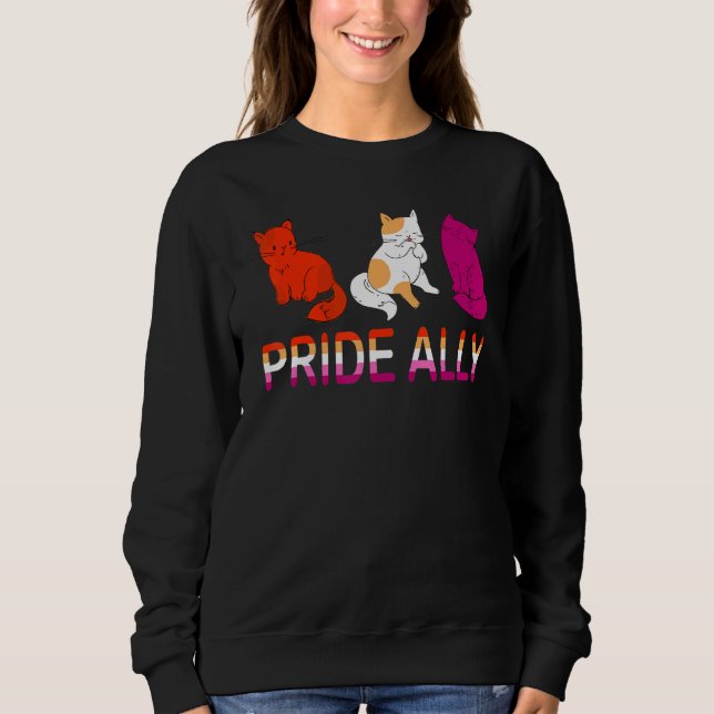Pride Alltid tre Lesbiskars Flagga Katt-Pride HBT T Shirt (Framsida)